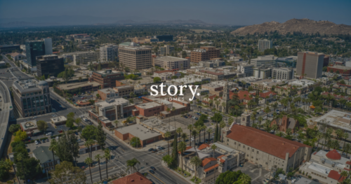 Downtown Riverside aerial view