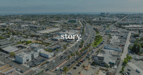 Costa Mesa Downtown aerial view