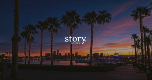 Long Beach skyline sunset 4K