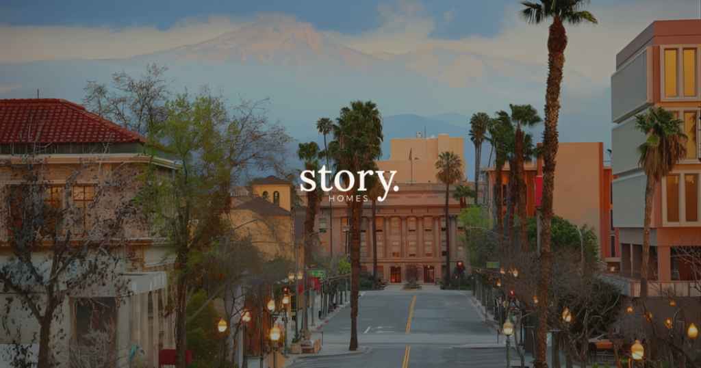 Downtown San Bernardino with the historic County Court House